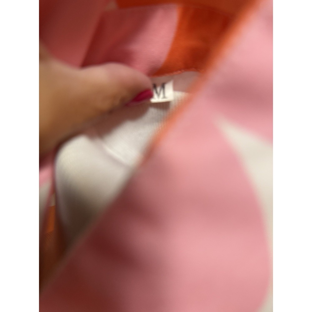 Orange and Pink Daisy Button Flowy Dress Women's Medium - Picture 3 of 5